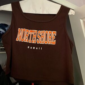 Rare SHEIN Brown North Shore Hawaii Tank Top